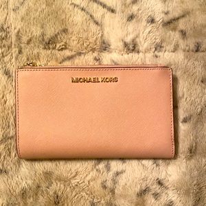 Michael Kors Adele wallet saffiano leather in ballet pink